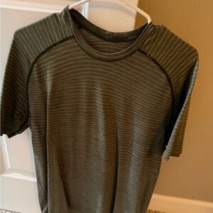 lululemon athletica Olive Striped Tee